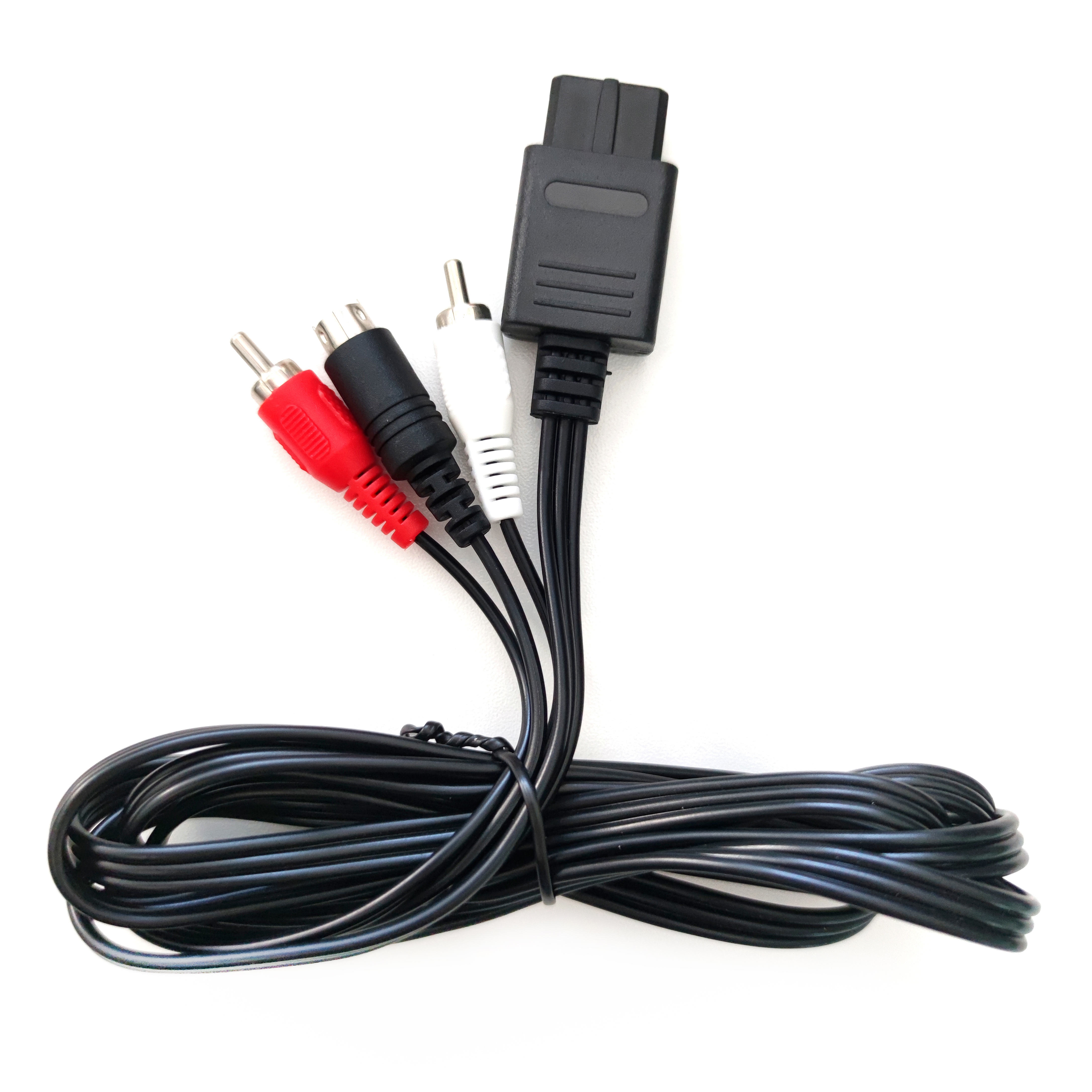 Audio Video AV Cable S Video SVHS Cable 1.8m for N64/SNES/Gamecube/NGC